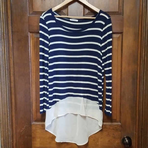 Honey Punch Tops - Anthropologie Honey Punch Navy Champagne